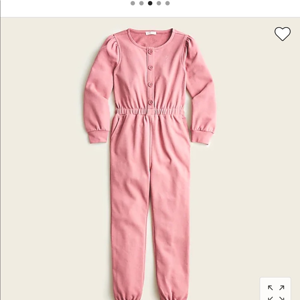Girls' french terry jumpsuit